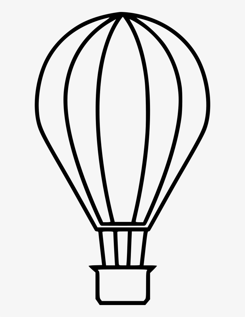 Hot Air Balloon Line Drawing Free download on ClipArtMag