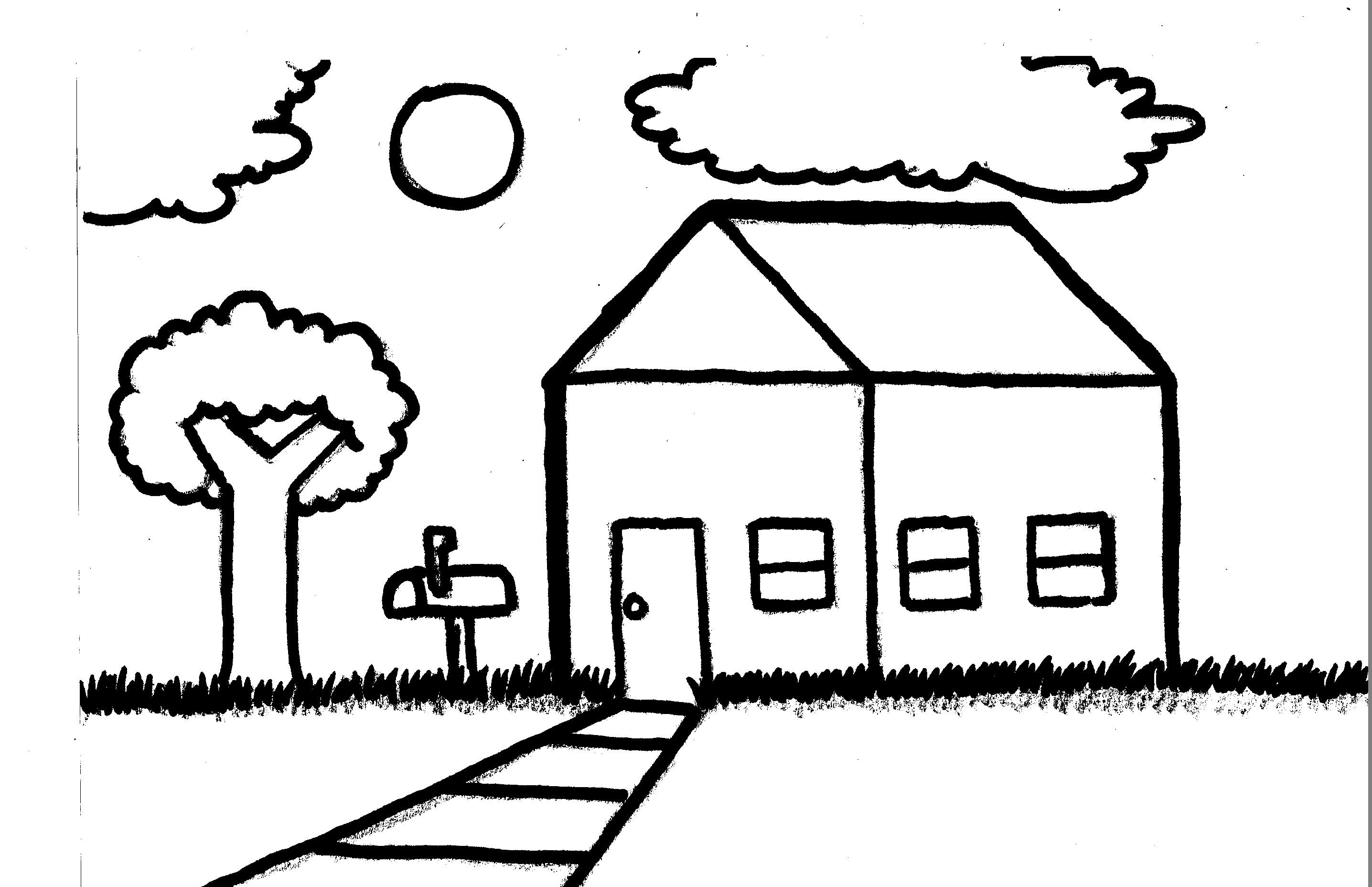 House Drawing For Kids | Free download on ClipArtMag