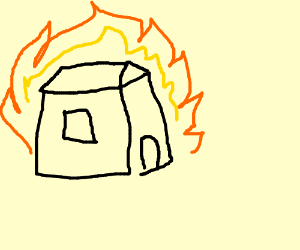 House On Fire Drawing | Free download on ClipArtMag