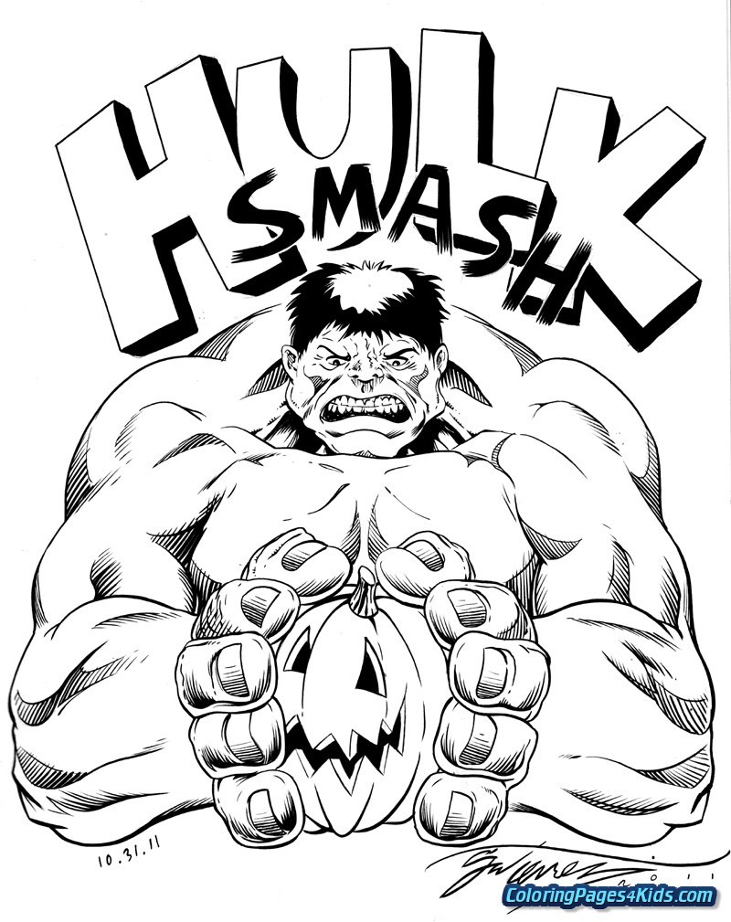 Hulk Drawing Pages Free download on ClipArtMag