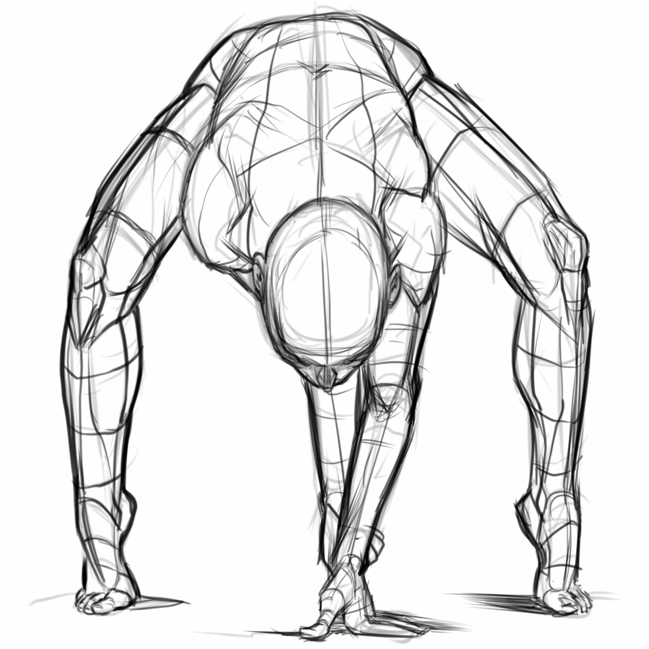 Male Superhero Pose Drawing Reference - bmp-dolla