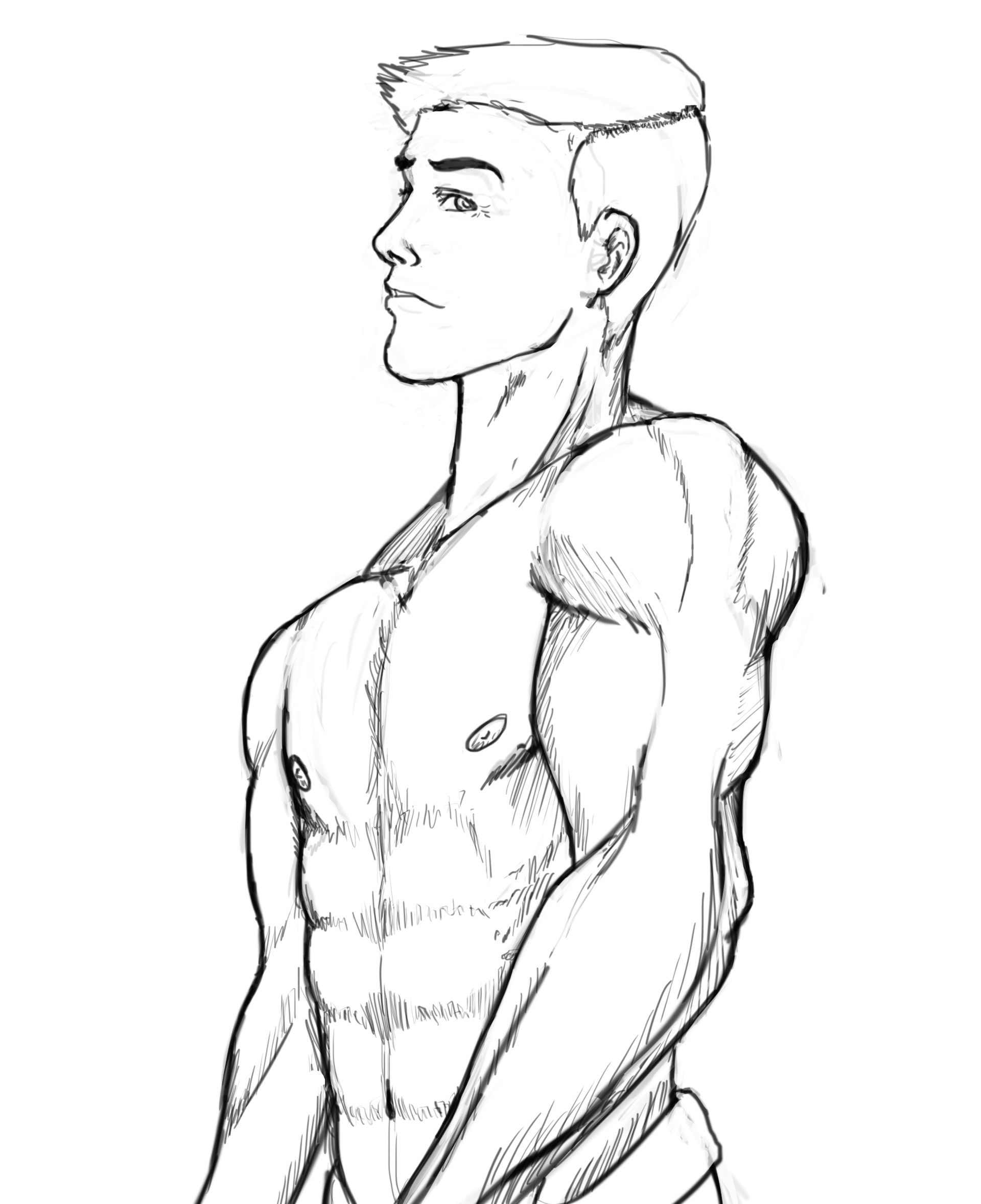 body chest drawing