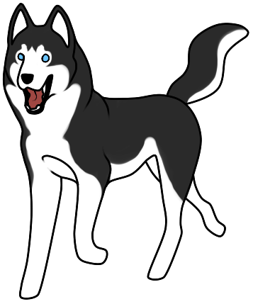 Husky Cartoon Drawing | Free download on ClipArtMag