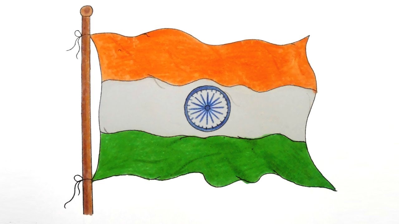 40+ Most Popular National Flag Of India Drawing For Kids | The