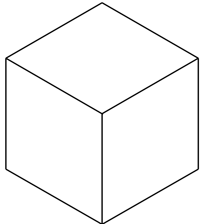 Isometric Cube Drawing Free download on ClipArtMag