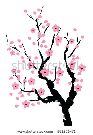 Japanese Cherry Blossom Drawing | Free download on ClipArtMag