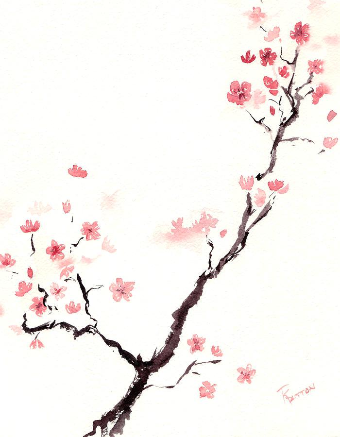 Japanese Cherry Blossom Tree Drawing | Free download on ClipArtMag