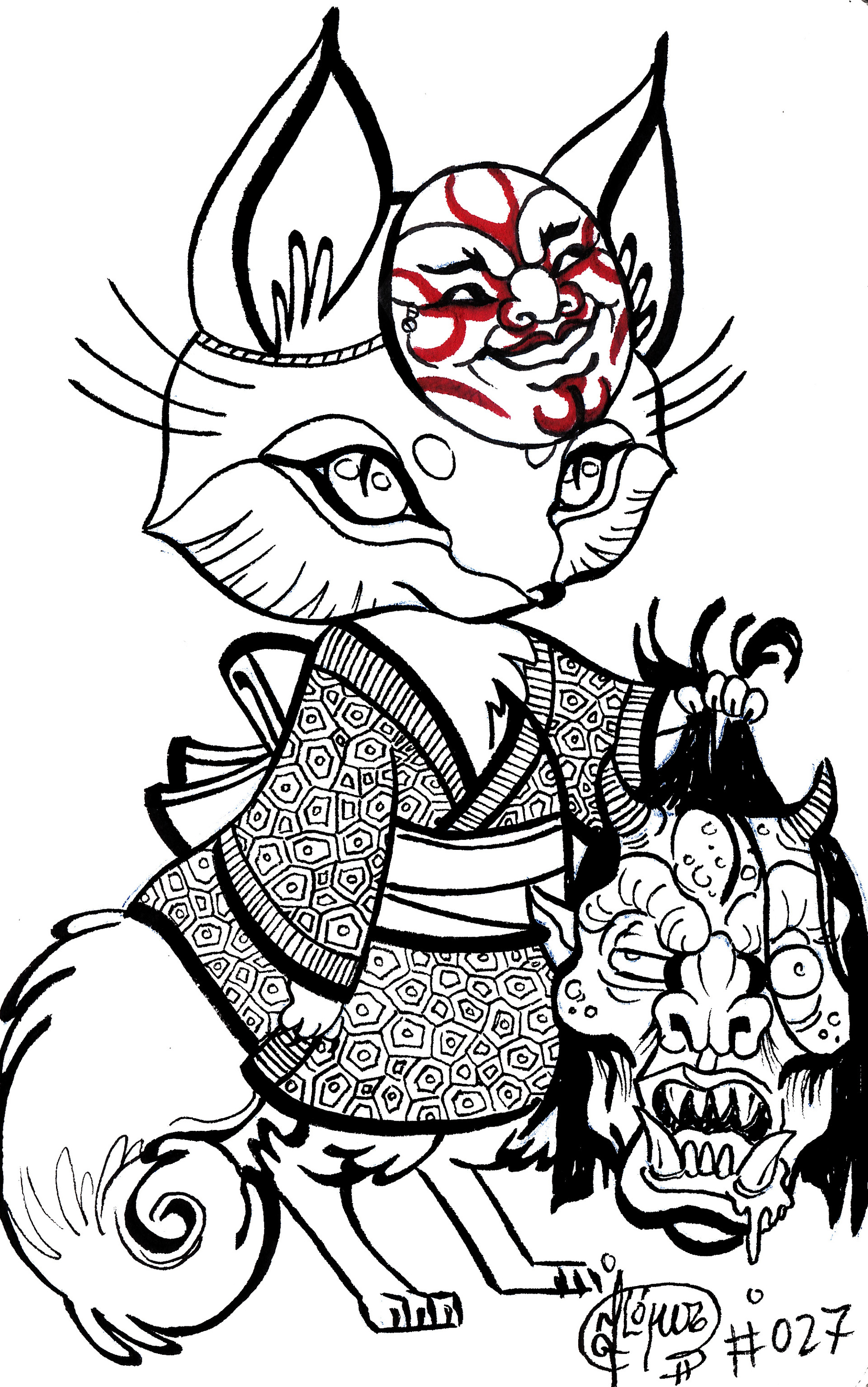 Japanese Demon Drawing | Free download on ClipArtMag