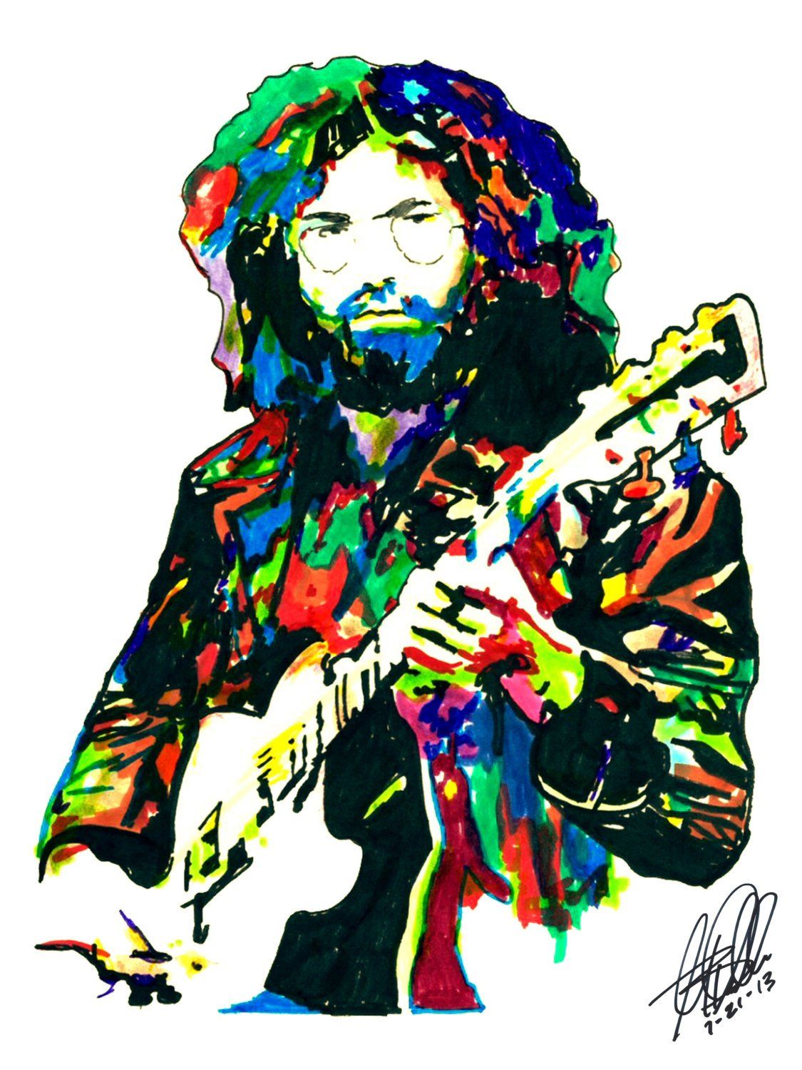Jerry Garcia Drawing Free download on ClipArtMag