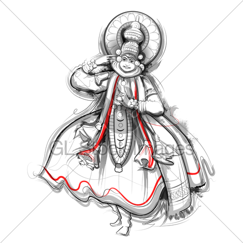 kathakali full body drawing