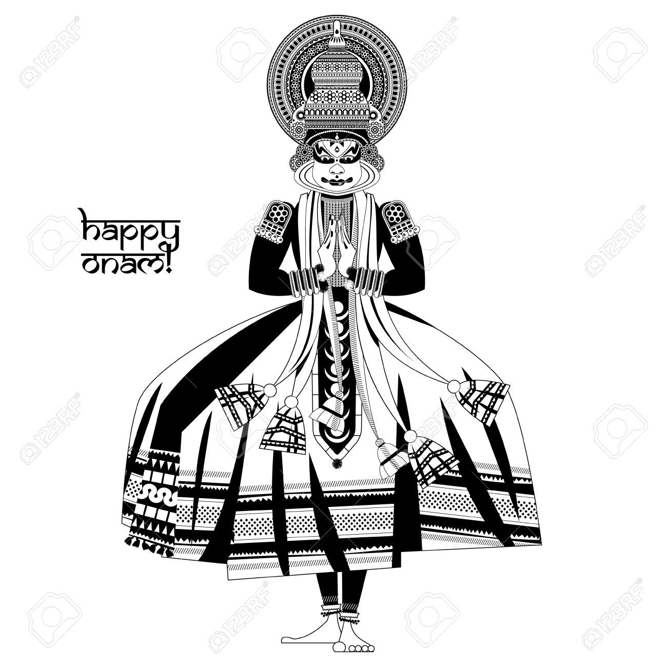 kathakali full body drawing