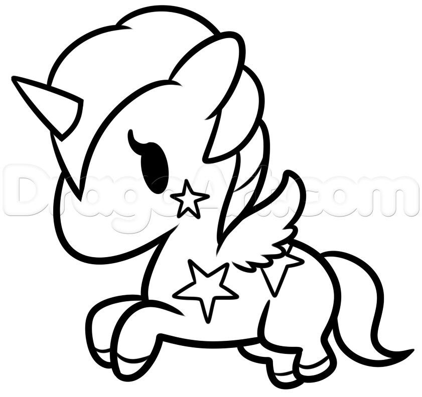 Kawaii Unicorn Drawing Free Download On Clipartmag