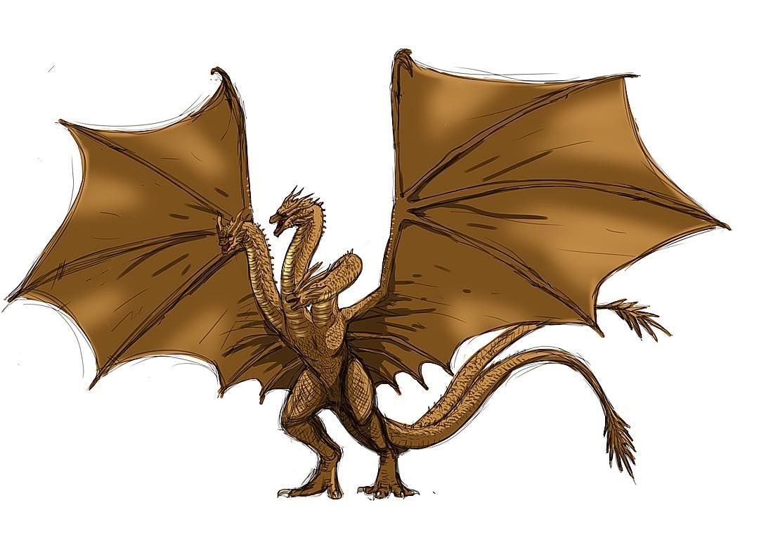 King Ghidorah Drawing | Free download on ClipArtMag