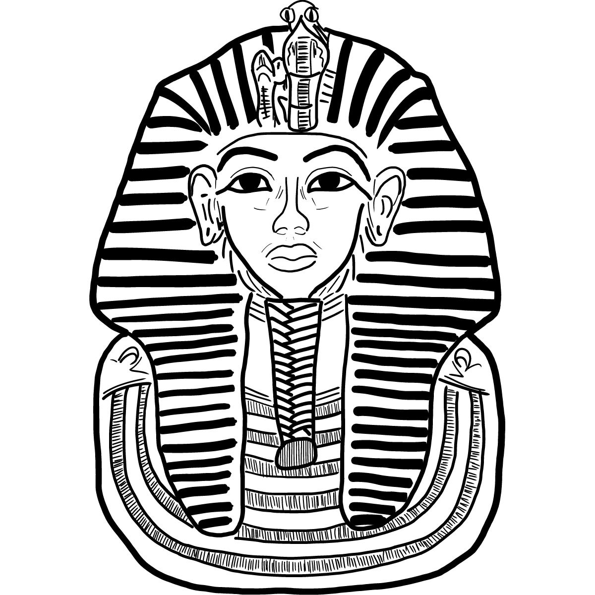 King Tut Drawing Free download on ClipArtMag