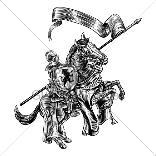 Knight On Horse Drawing Free download on ClipArtMag