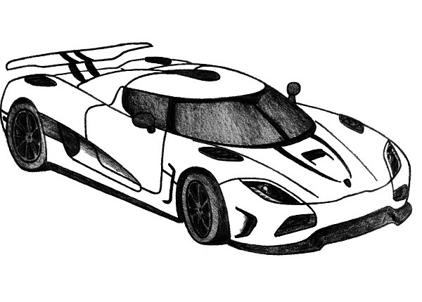 Koenigsegg Drawing Coloring Pages