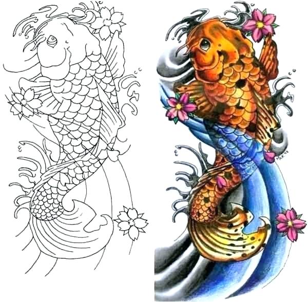 Koi Fish Dragon Drawing | Free download on ClipArtMag