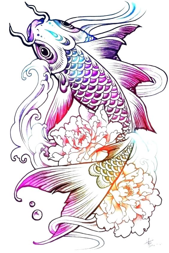 Koi Fish Drawing Outline This lesson is a little more advanced and