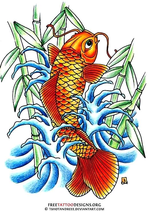 Koi Fish Tattoo Drawing Design | Free download on ClipArtMag