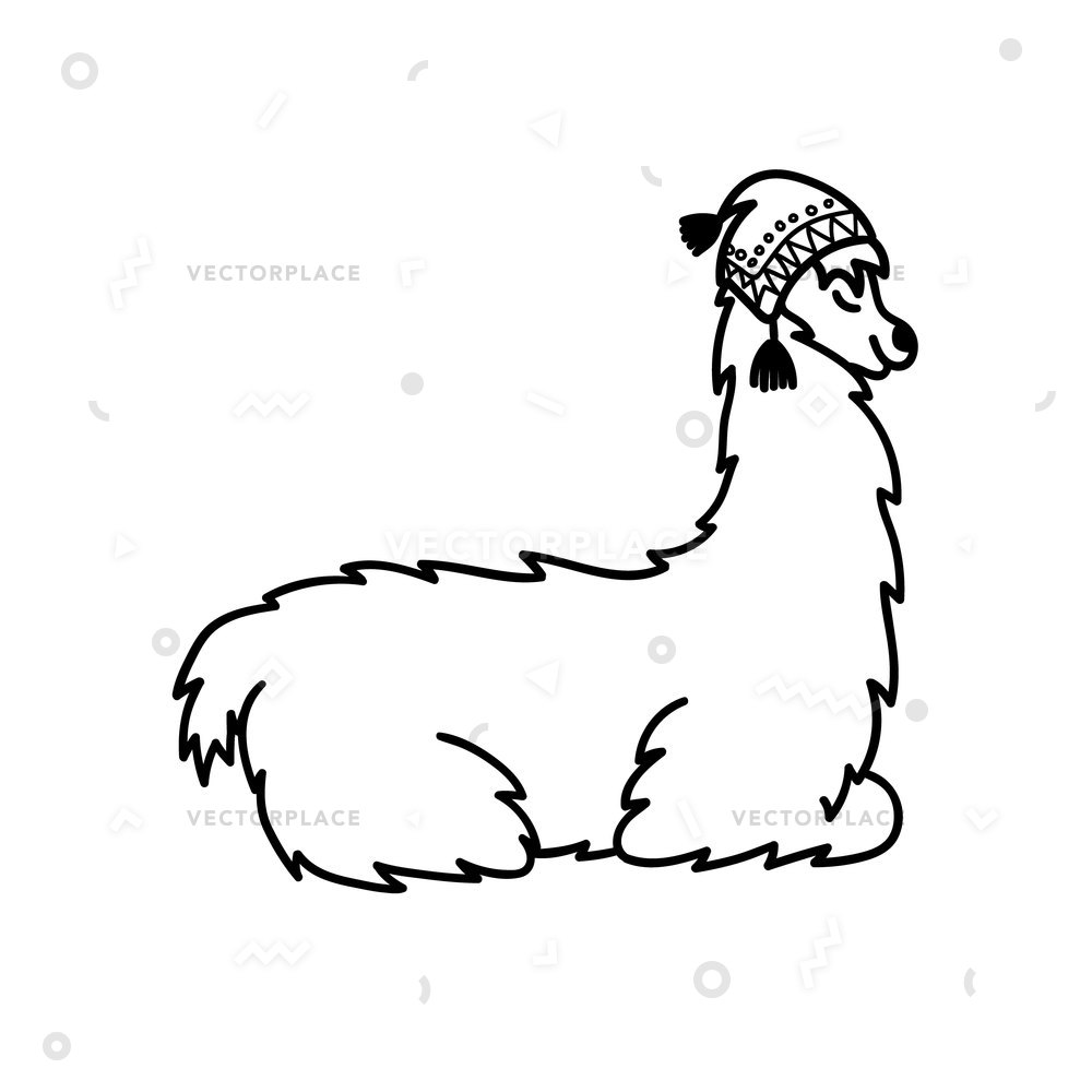 Lama Drawing | Free download on ClipArtMag