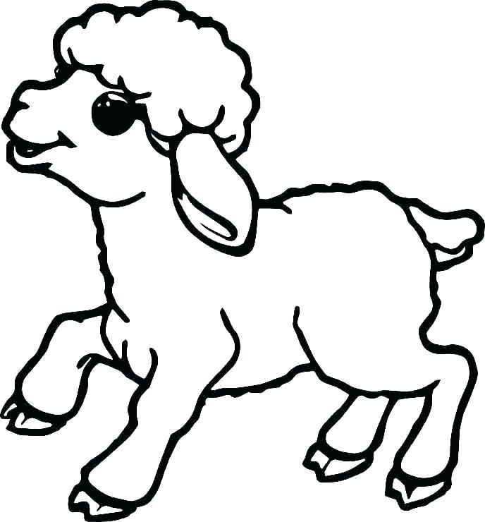 Lamb Line Drawing Free download on ClipArtMag