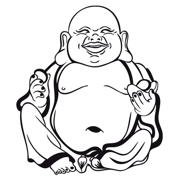 Laughing Buddha Drawing | Free download on ClipArtMag