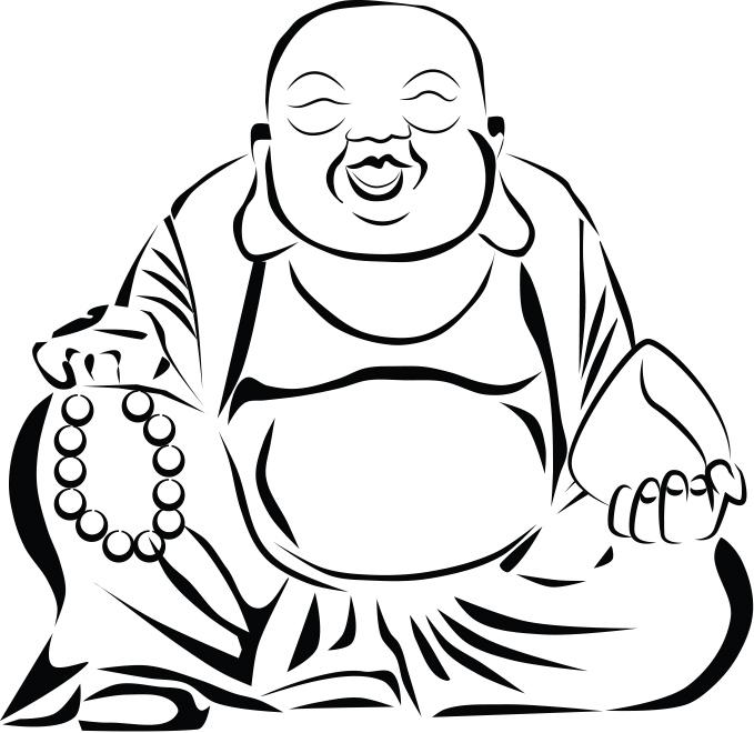 Laughing Buddha Drawing | Free download on ClipArtMag