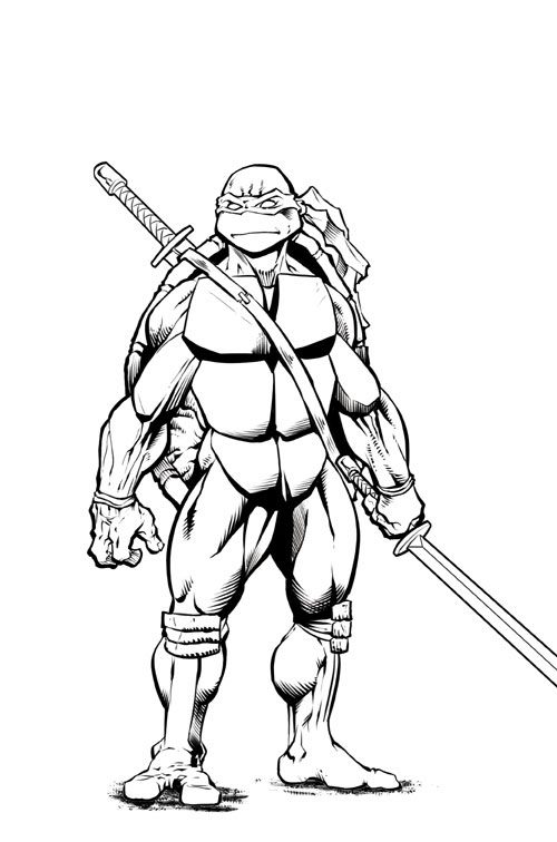 Leonardo Ninja Turtle Drawing | Free download on ClipArtMag