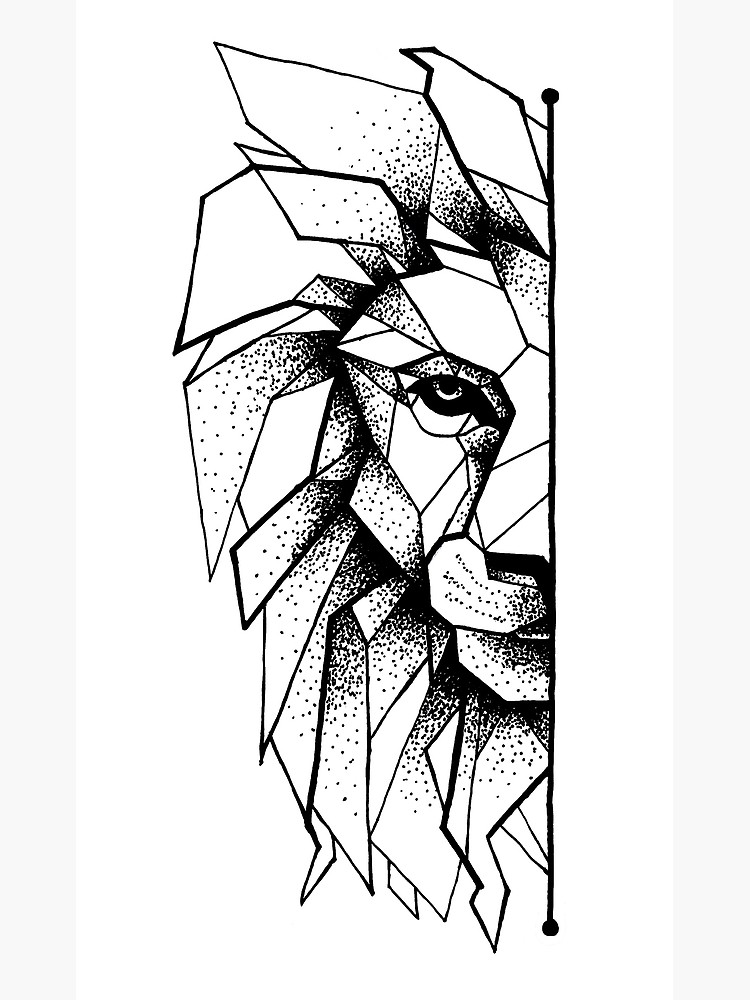 Lion Geometric Drawing | Free download on ClipArtMag
