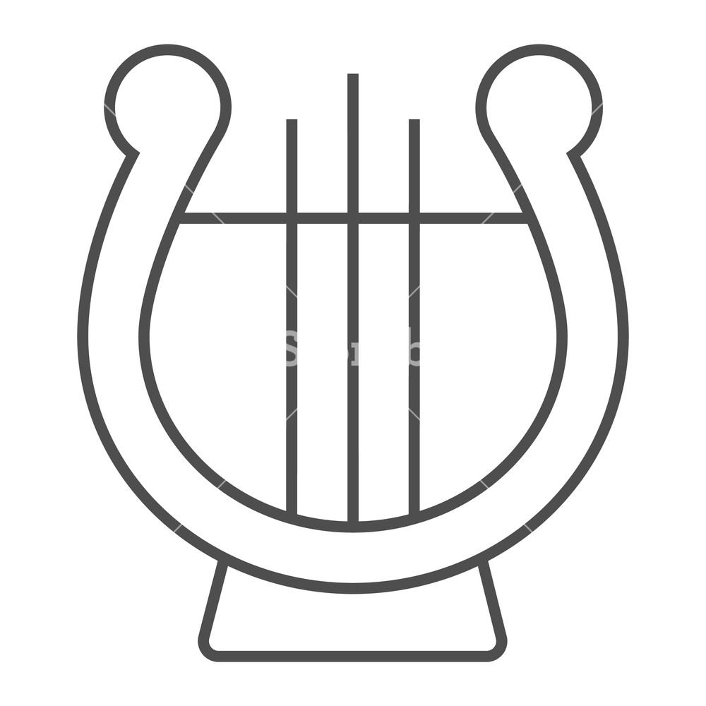 Lyre Drawing | Free download on ClipArtMag
