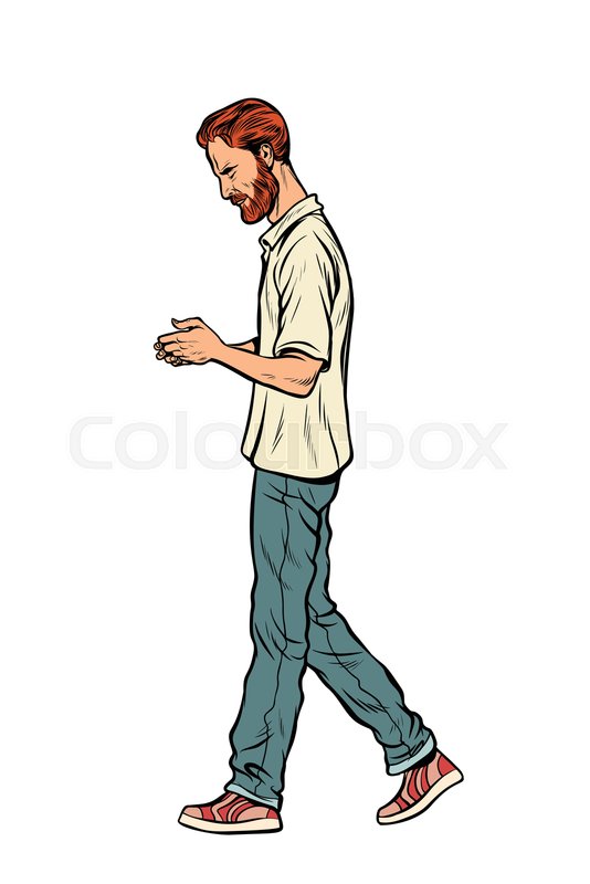 Man Walking Drawing | Free download on ClipArtMag