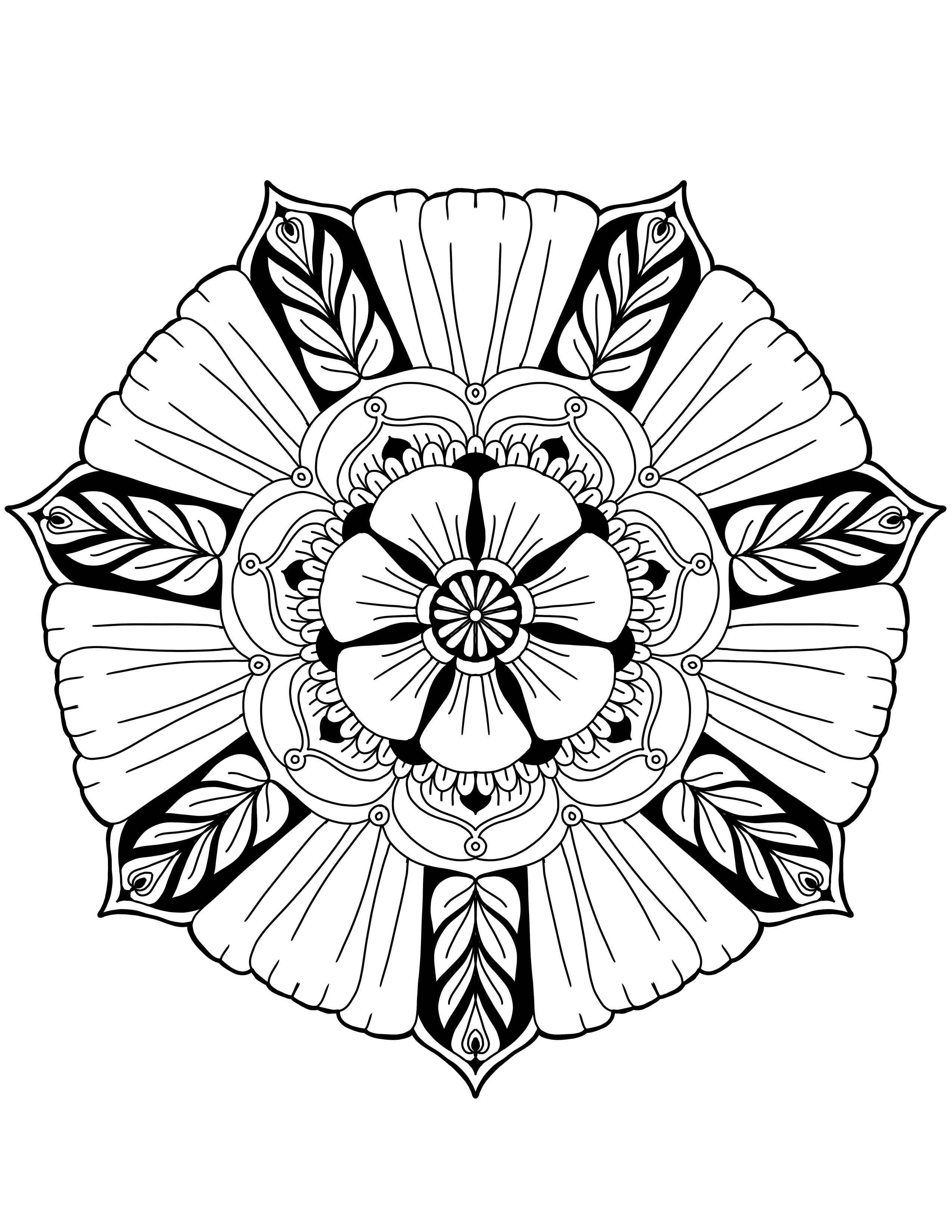 Easy Mandala Coloring Pages Art Coloring Pages