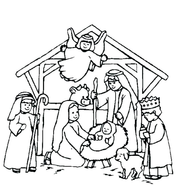 Manger Scene Drawing | Free download on ClipArtMag