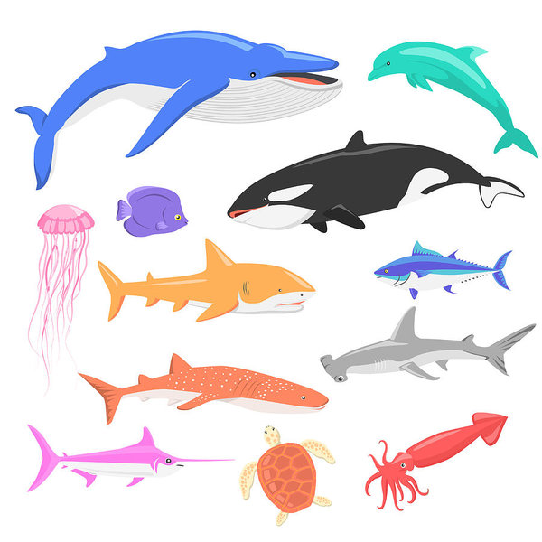 Marine Animals Drawing | Free download on ClipArtMag