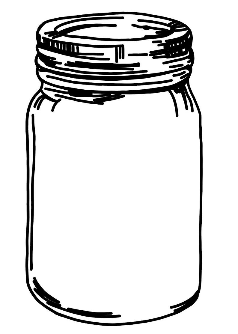 Mason Jar Drawing | Free download on ClipArtMag