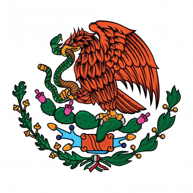 Mexican Flag Eagle Drawing Free download on ClipArtMag