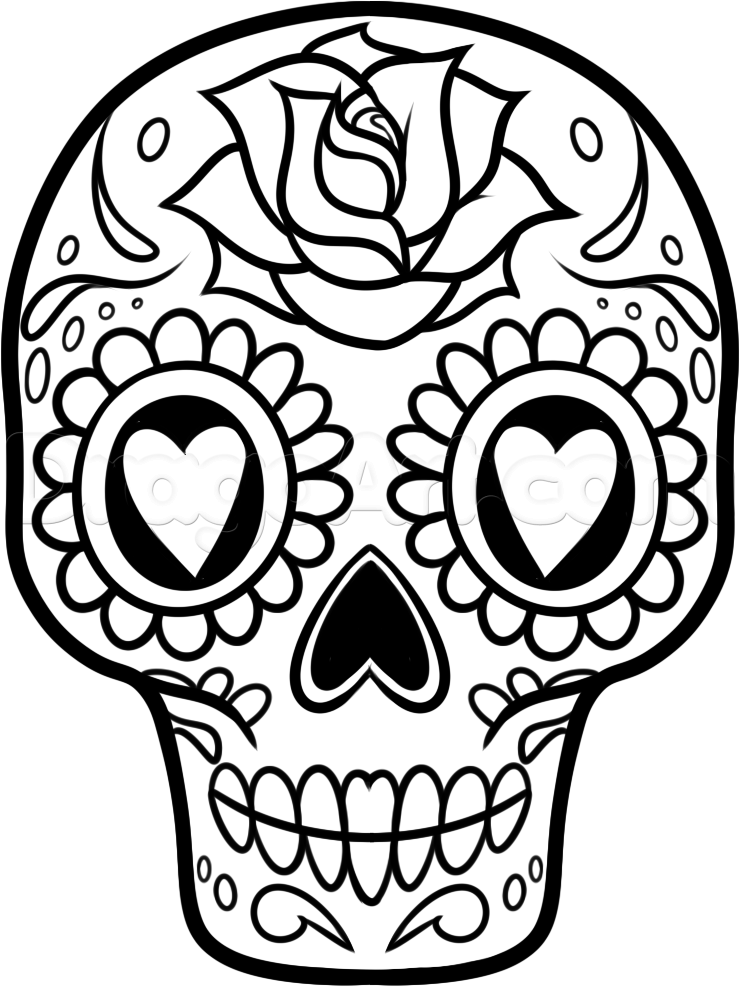 Mexican Sugar Skull Drawings Free download on ClipArtMag