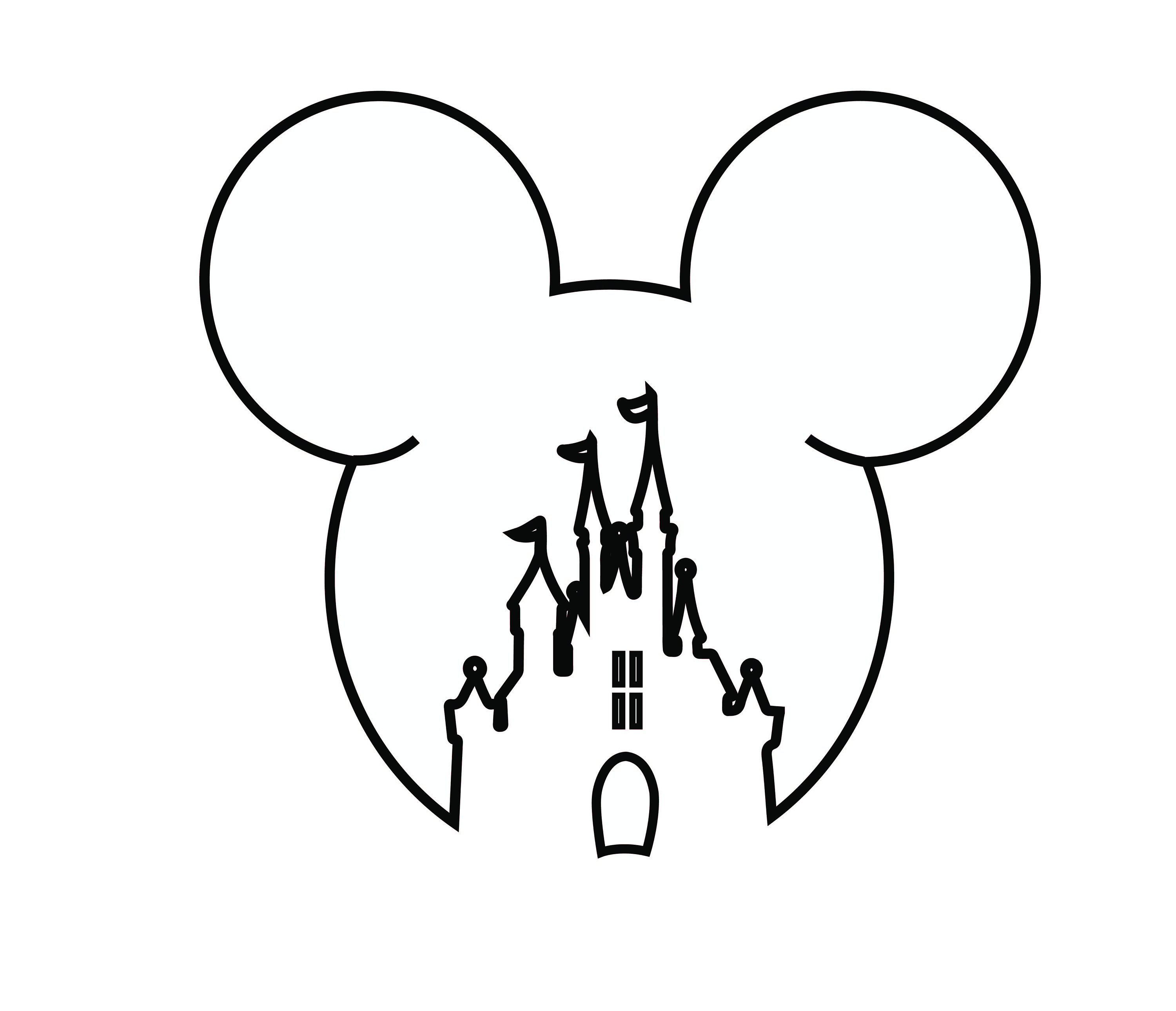 Mickey Mouse Outline Drawing Free download on ClipArtMag