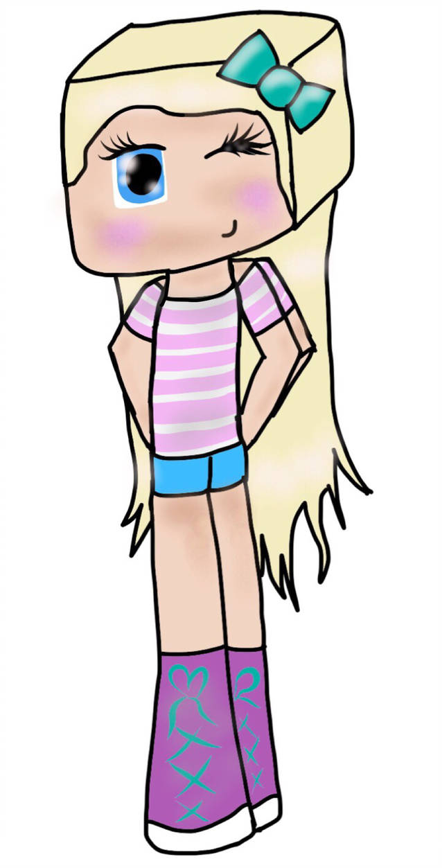 Minecraft Girl Drawing Free download on ClipArtMag