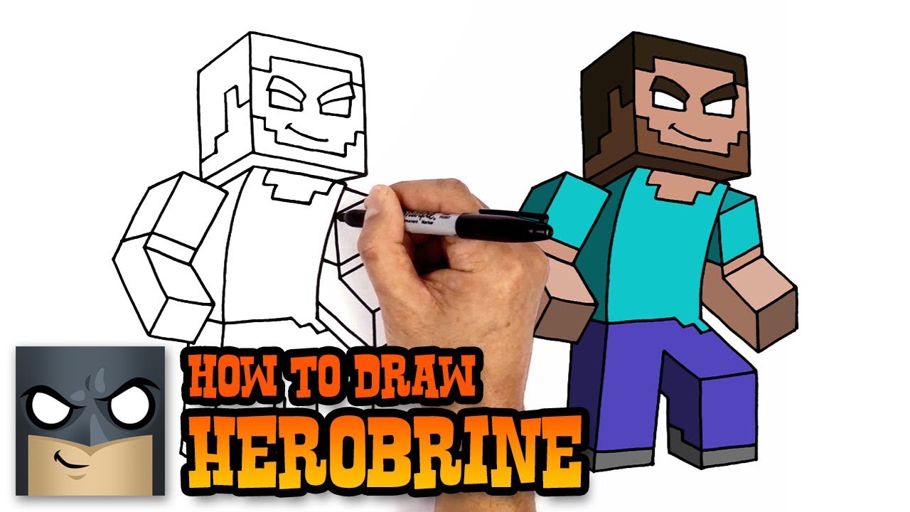 Minecraft Herobrine Drawing | Free download on ClipArtMag