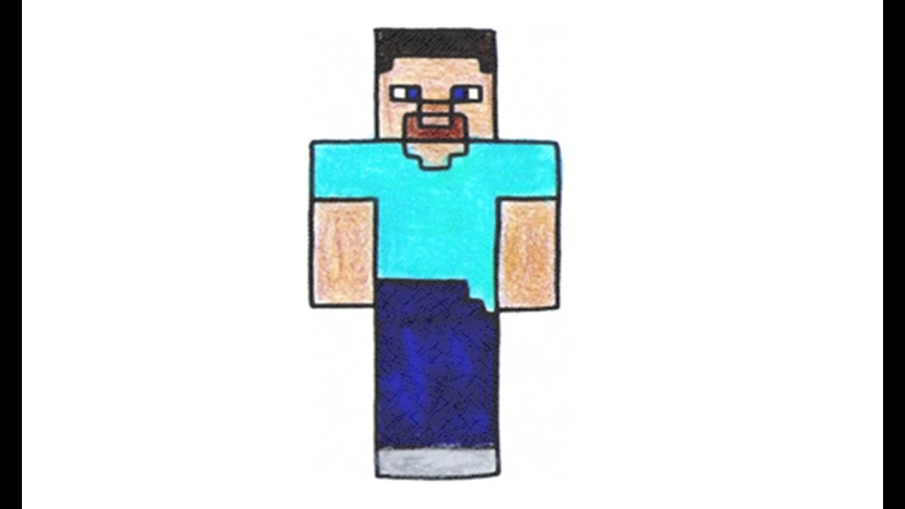 Dibujos De Minecraft Faciles Como Dibujar A Steve De Minecraft En 3d Images
