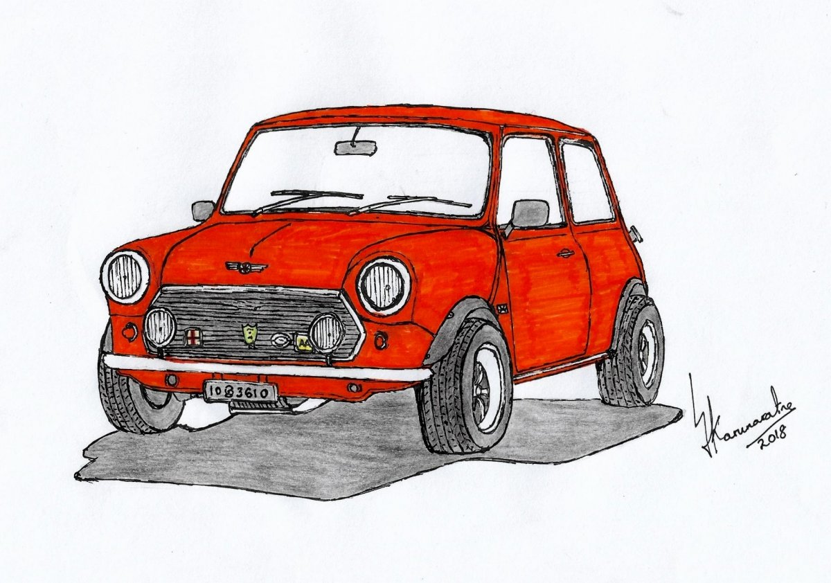 Mini Cooper Drawing | Free download on ClipArtMag