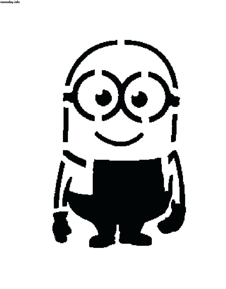 Minion Drawing Template Free download on ClipArtMag