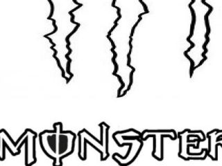 Monster Energy Drink Logo Sketch Coloring Page