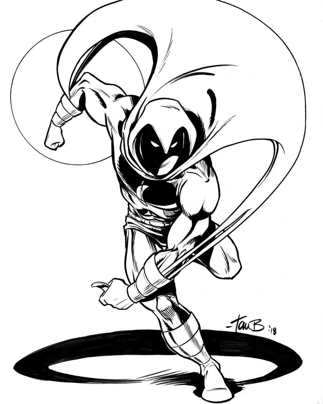 Moon Knight Coloring Pages
