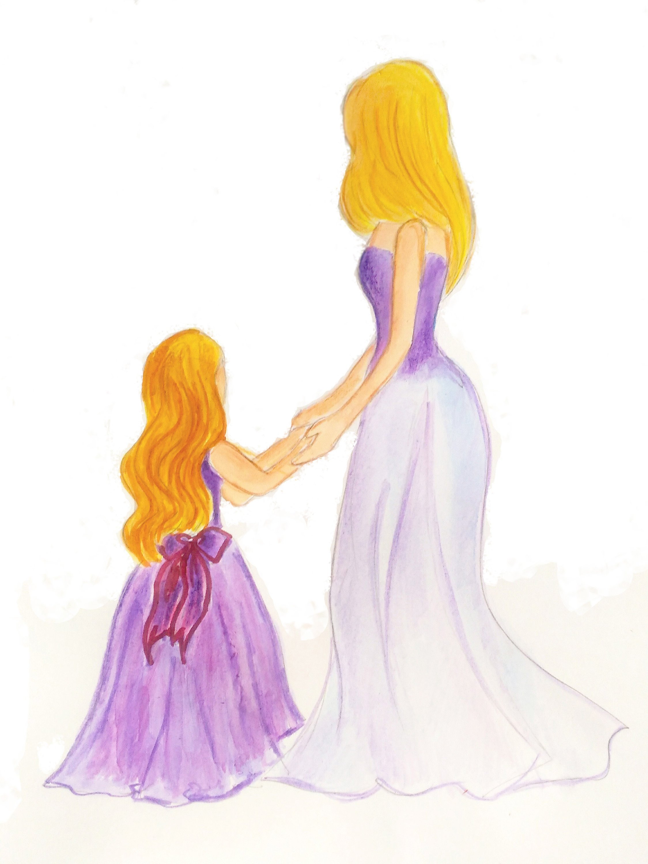 Mother And Daughter Drawing | Free download on ClipArtMag