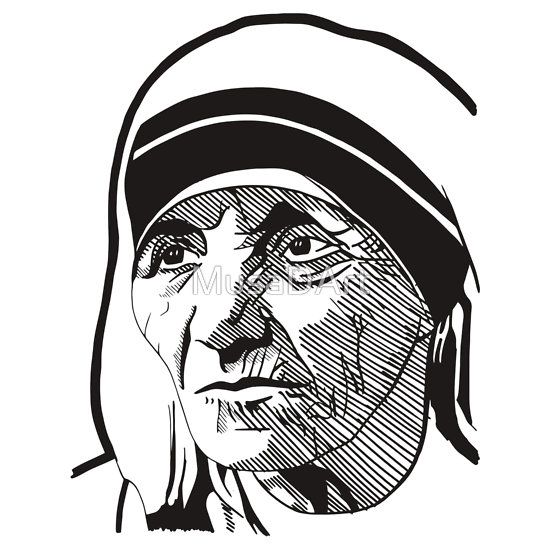 Mother Teresa Drawing | Free download on ClipArtMag