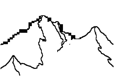 Mountain Outline Drawing | Free download on ClipArtMag