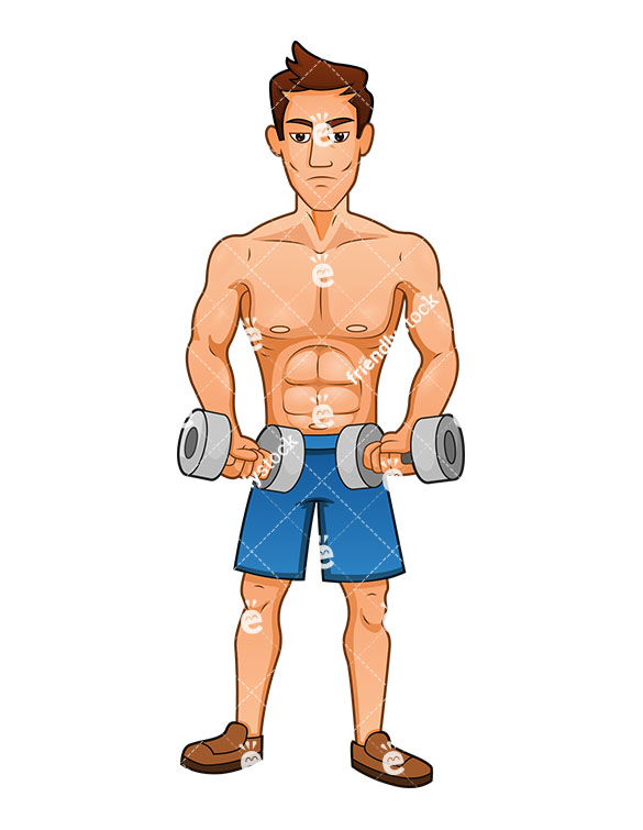 Muscle Guy Drawing | Free download on ClipArtMag