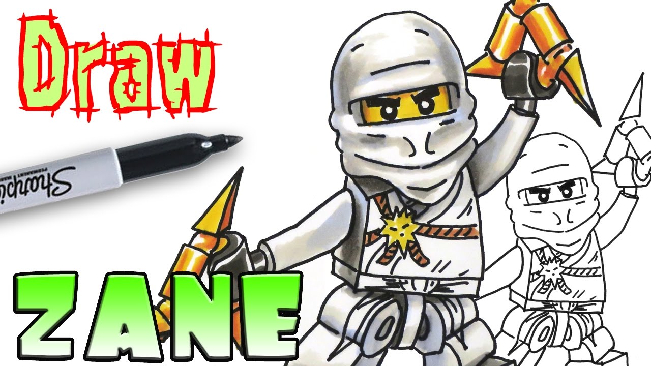 how to draw ninjago zane